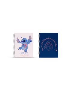 Cuaderno 16x21 espiralado 80 hojas rayadas Stitch 'Varios modelos'