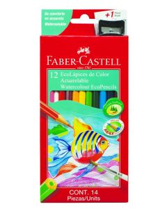 Lapices de colores Largos acuarelables x12 unidades