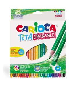 Lapices de colores tita erasable x24 unidades