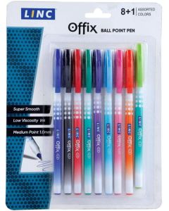 Boligrafos Offix x9 colores