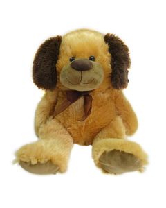 Peluche Funnyland Lynch perro marron con moño de collar 50cm