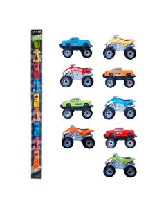 Set de autos y cuatricilos x9 unidades a friccion (FT802)