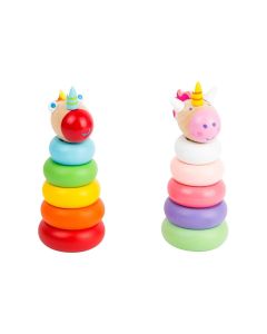 Torre Apilable Unicornio de Madera