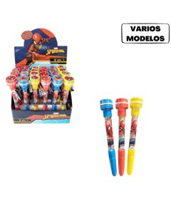 Boligrafo con burbujero y sello spiderman