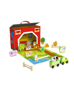 Granja de madera 17 piezas FARM PLAY BOX