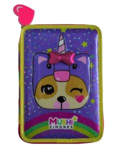 Cartuchera 1 piso Simones Mushi con utiles