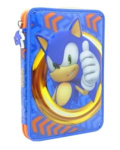 Cartuchera 1 piso sonic CON UTILES