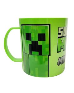 Taza plastica minecraft 340 ml.