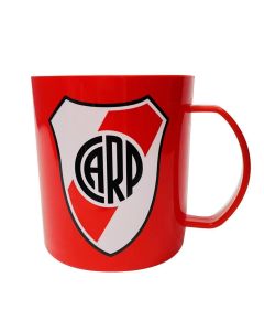 Taza plastica river plate 340 ml.