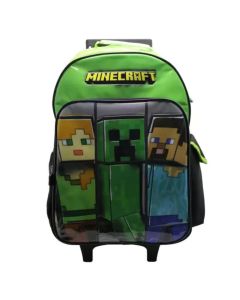 Mochila con carro 18' minecraft personajes