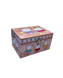 Caja musical Baul gatitas 13 cm