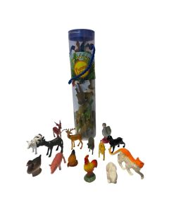 Animales Granja En tubo x12