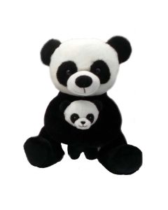 Peluche panda con bebé 27cm