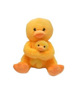 Peluche pato con bebé 27cm