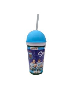 Vaso plastico con tapa afa somos todos 1000 ml