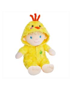 Muñeca con disfraz pollito 20 cm