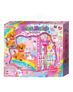 Set Con Diario Intimo Mensaje Secreto 5 Piezas Cresko Rosa Perrito