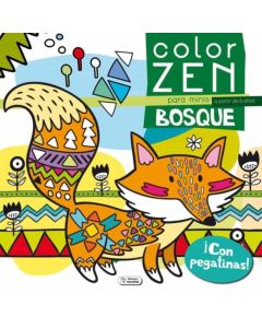 Libro Color Zen Minis Con Pegatinas Bosque