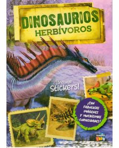 Libro dinosaurios herbivoros con stickers