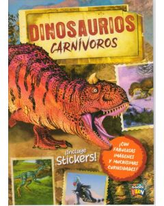 Libro dinosaurios carnivoros con stickers